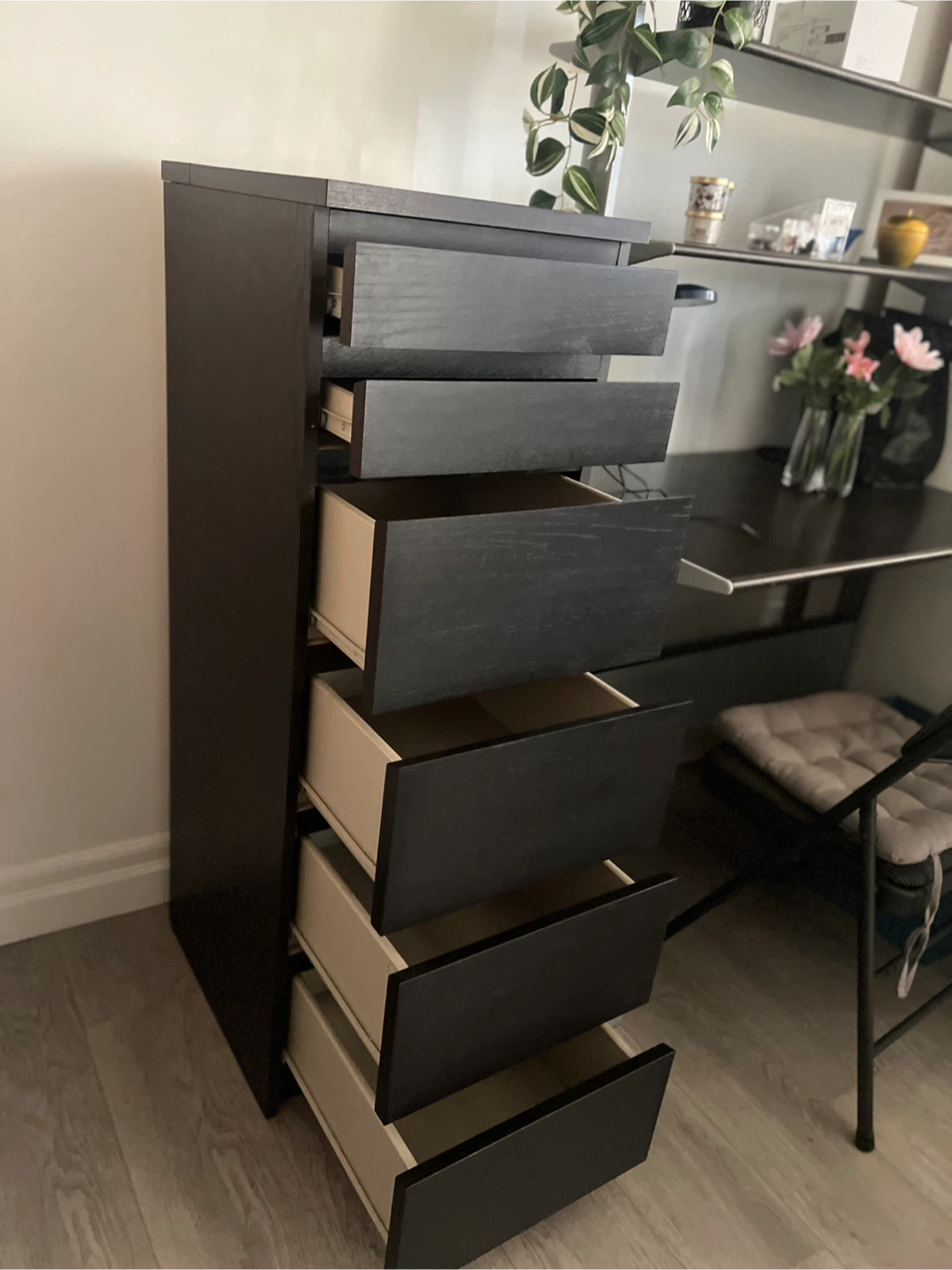 IKEA MALM 6-Drawer Chest with Mirror,small fee for delivery - photo 2