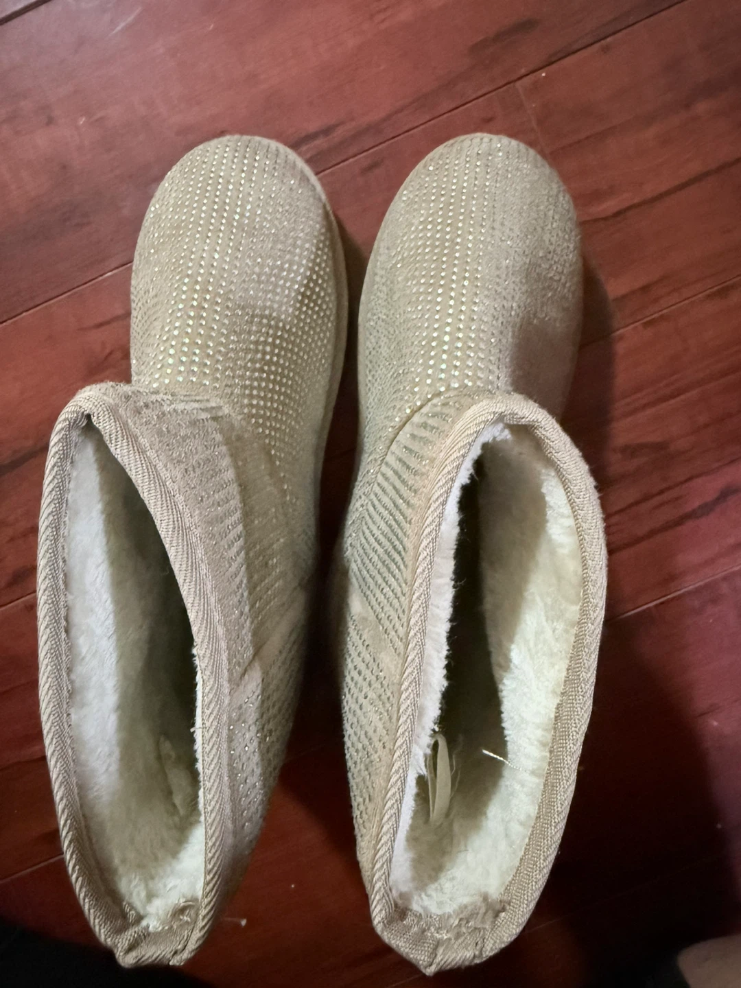 Sparkly Tan Booties Size 7 - photo 2