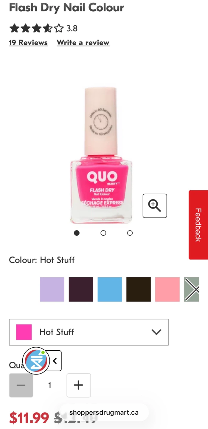 QUO Beauty Flash Dry Nail Colour