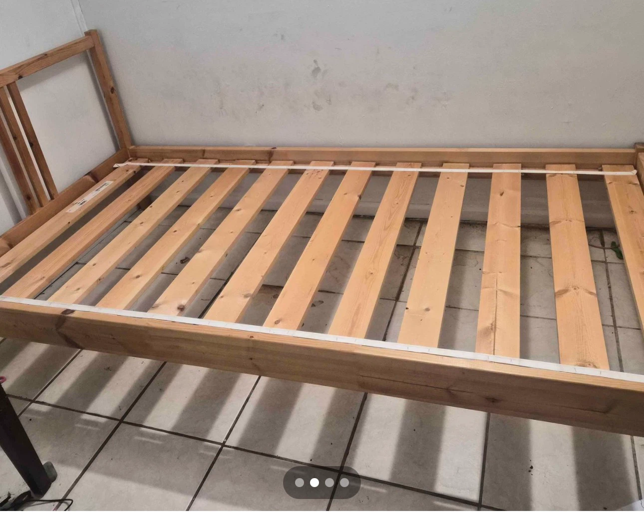 Wooden Bed Frame with Mattress - photo 4