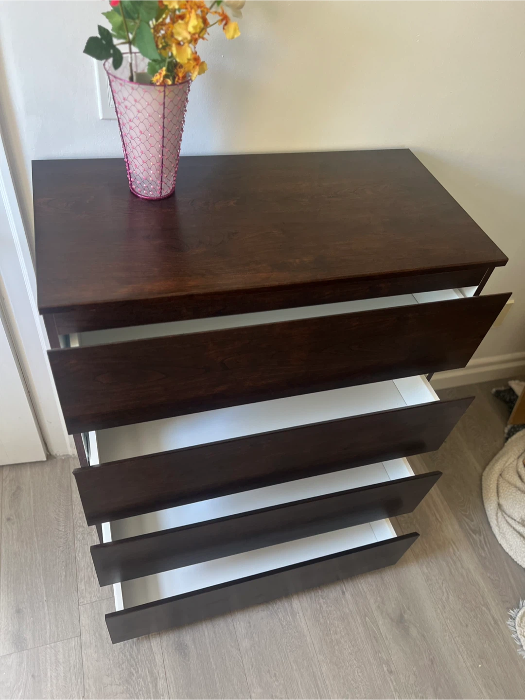 Dark Wood 4-Drawer Dresser - photo 2