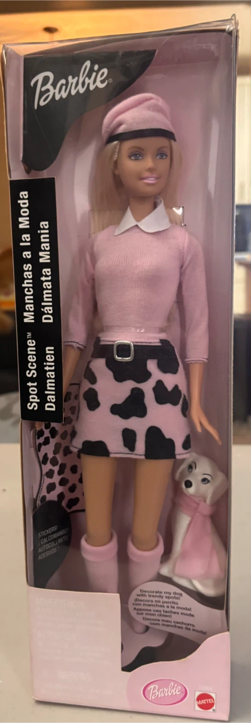 2001 Mattel Pink Spot Scene Dalmatian Barbie