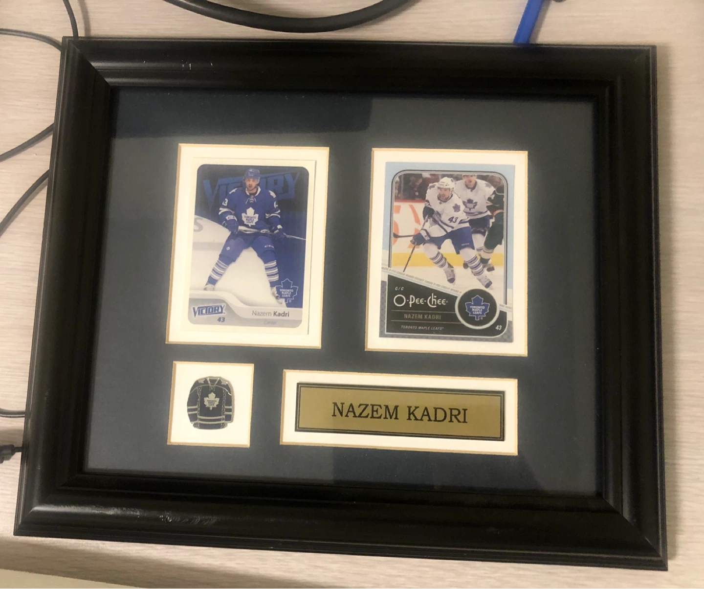 Framed Nazem Kadri Toronto Maple Leafs Hockey Cards