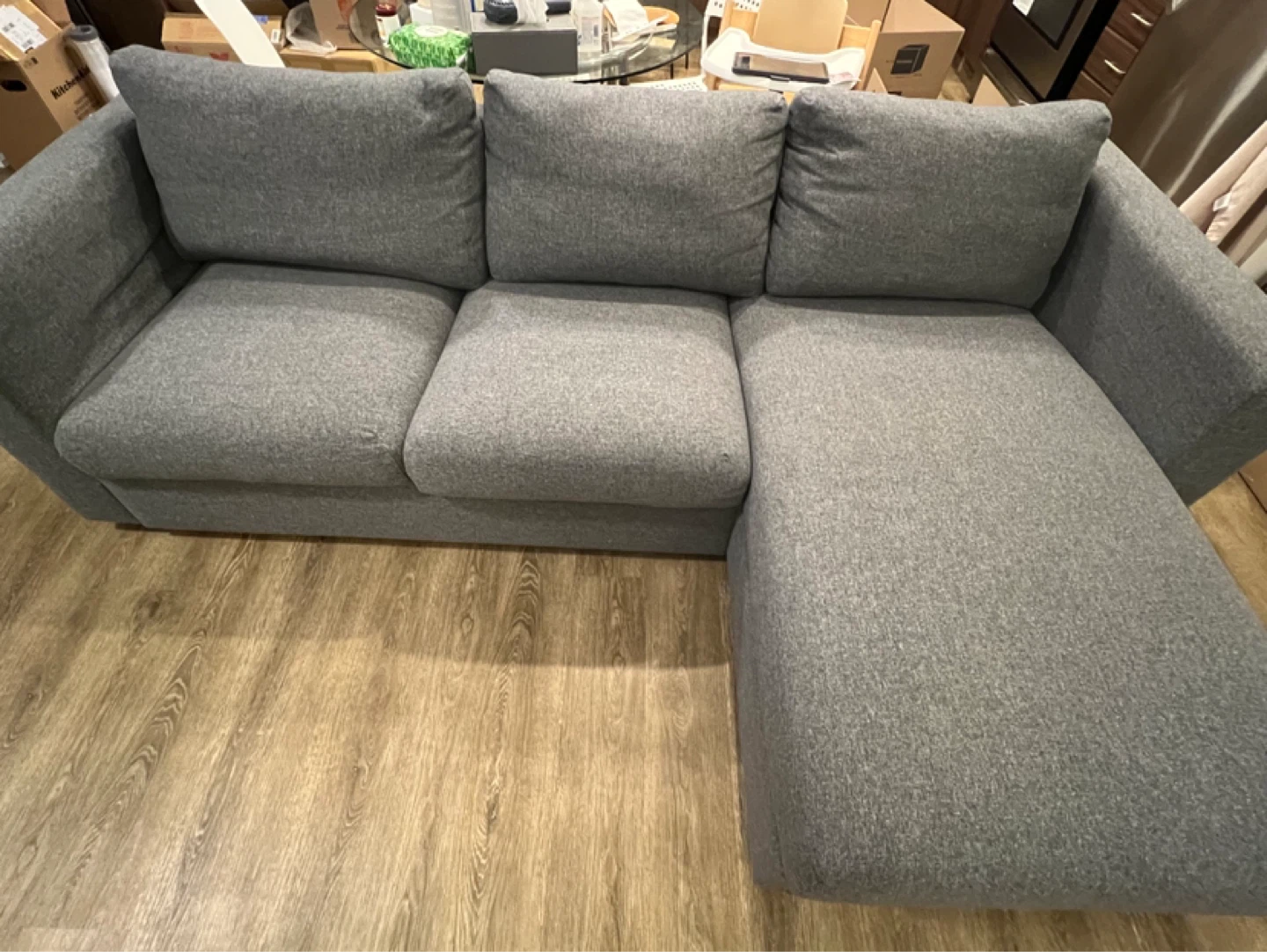 IKEA FINNALA Couch Sofa Loveseat with chaise gray - photo 2