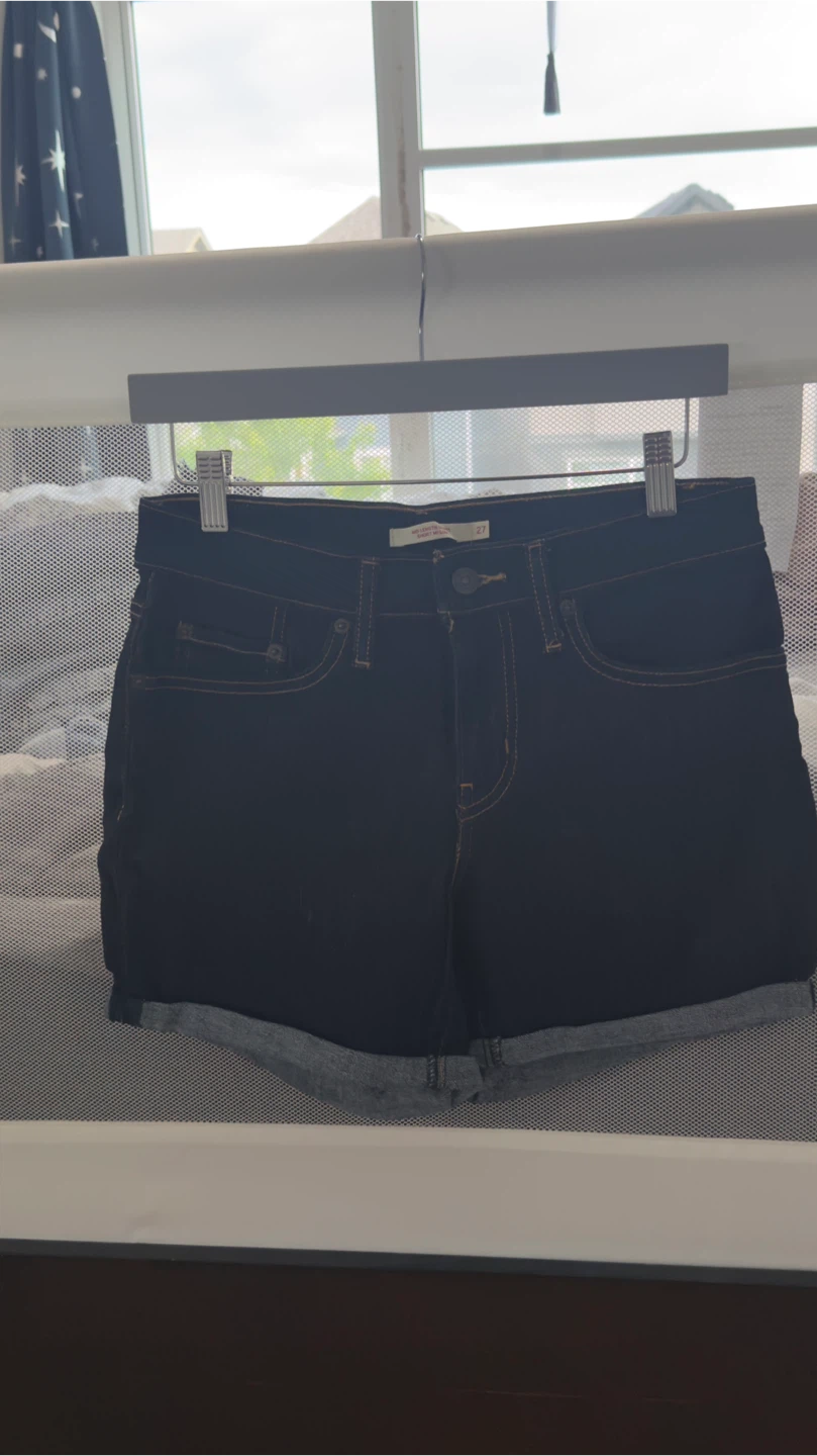 Branded Denim Shorts - photo 4