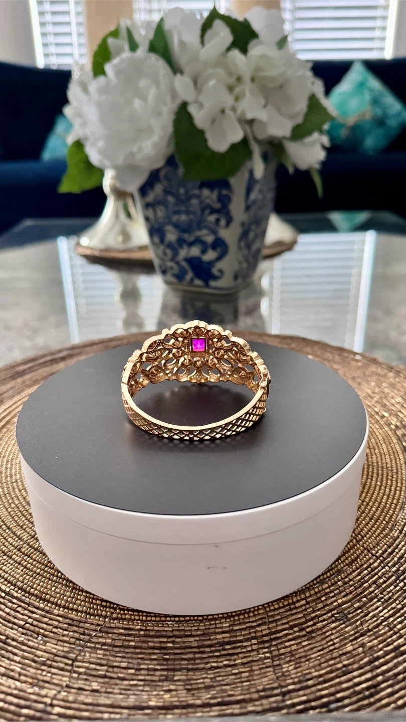 Moissanite Bracelet with Purple Stone - photo 3