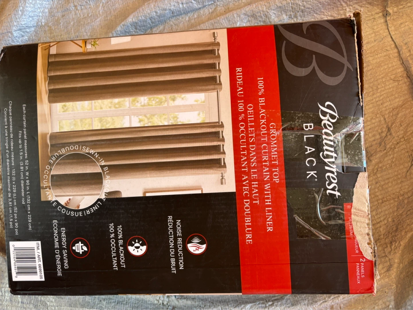Beautyrest Black Grommet Top Blackout Curtain - photo 3