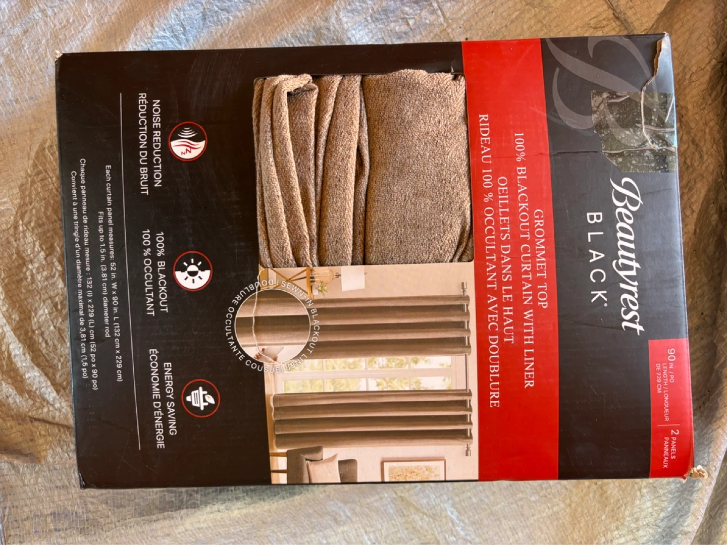 Beautyrest Black Grommet Top Blackout Curtain