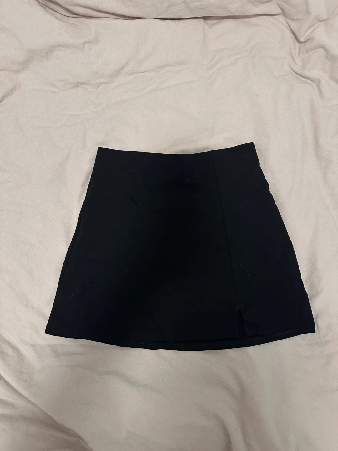 Black Mini Skirt with Side Slit