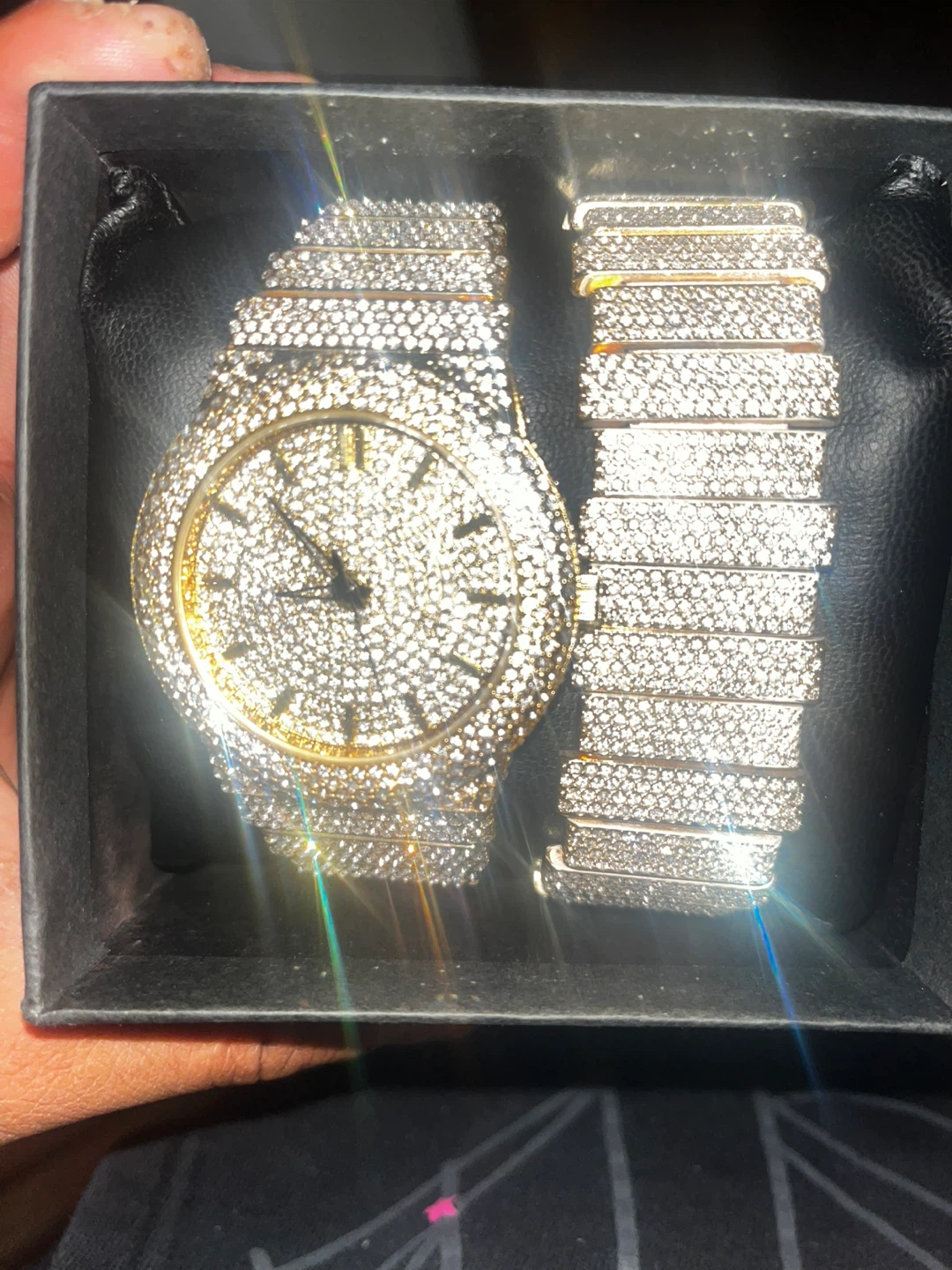 Diamond Watch and Bracelet Set