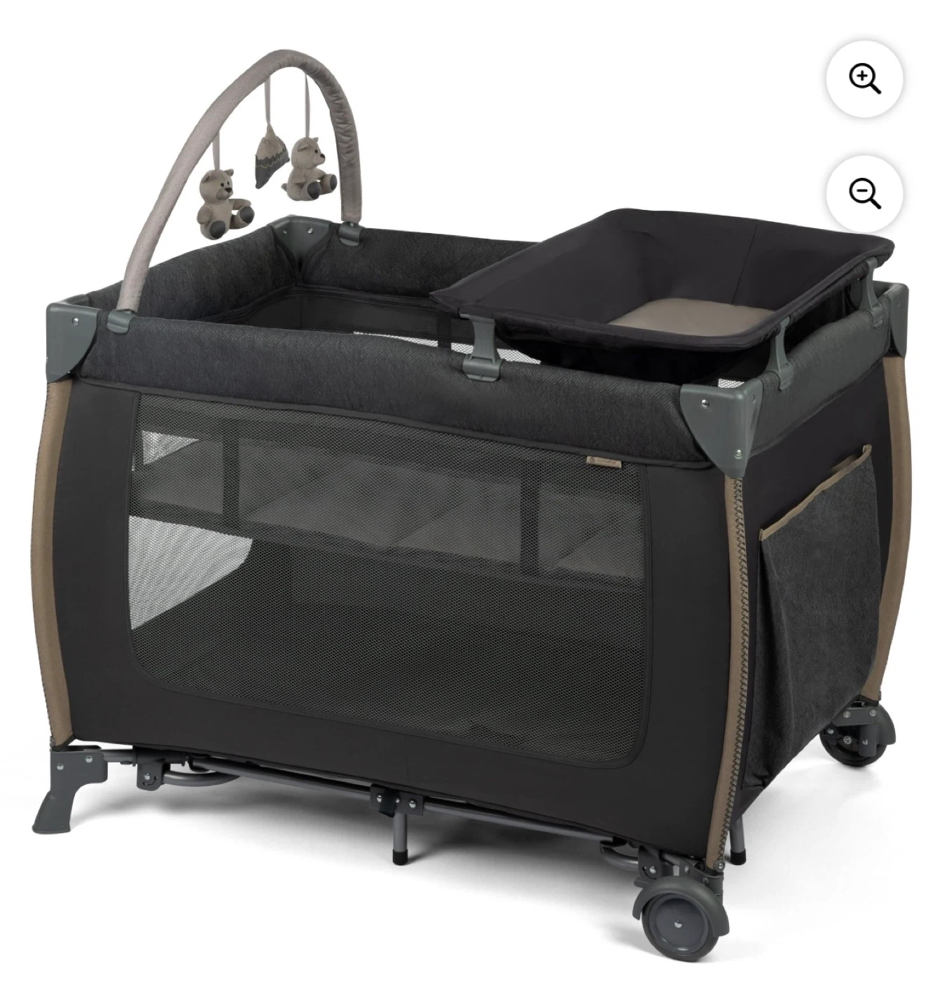 Monbebé Playard Bassinet with Removable Changer and Toys