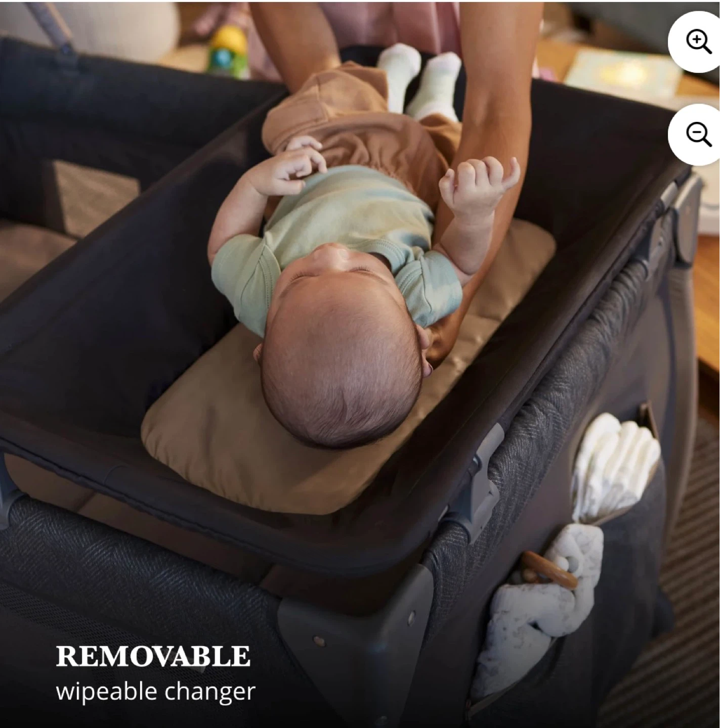 Monbebé Playard Bassinet with Removable Changer and Toys - photo 3