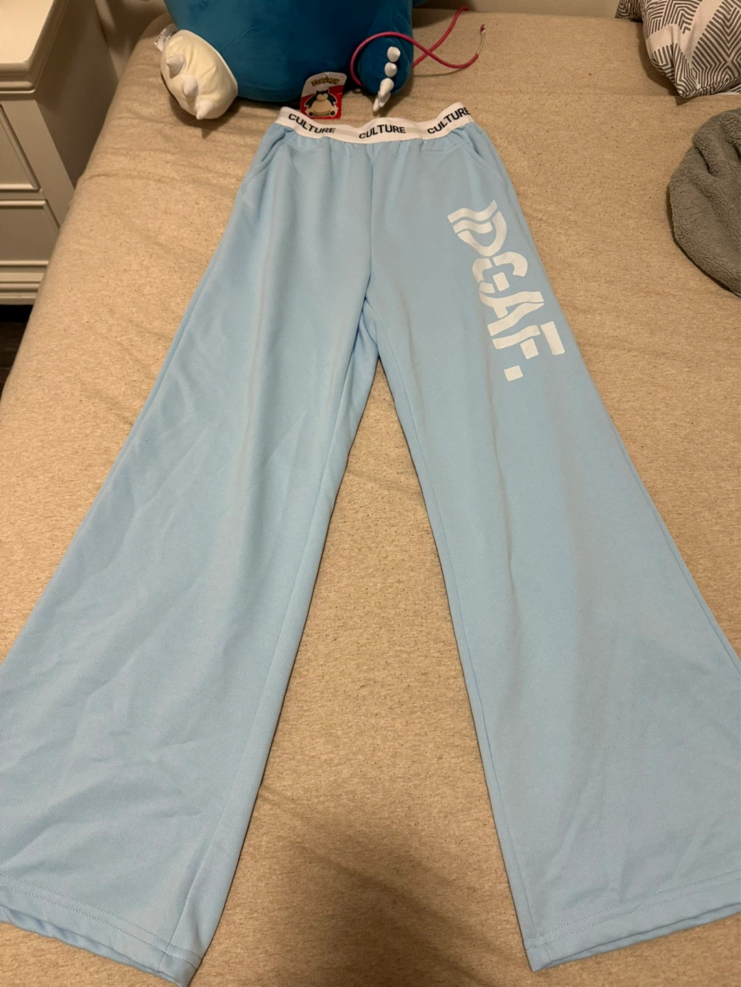 Light Blue Wide Leg Sweatpants - photo 2