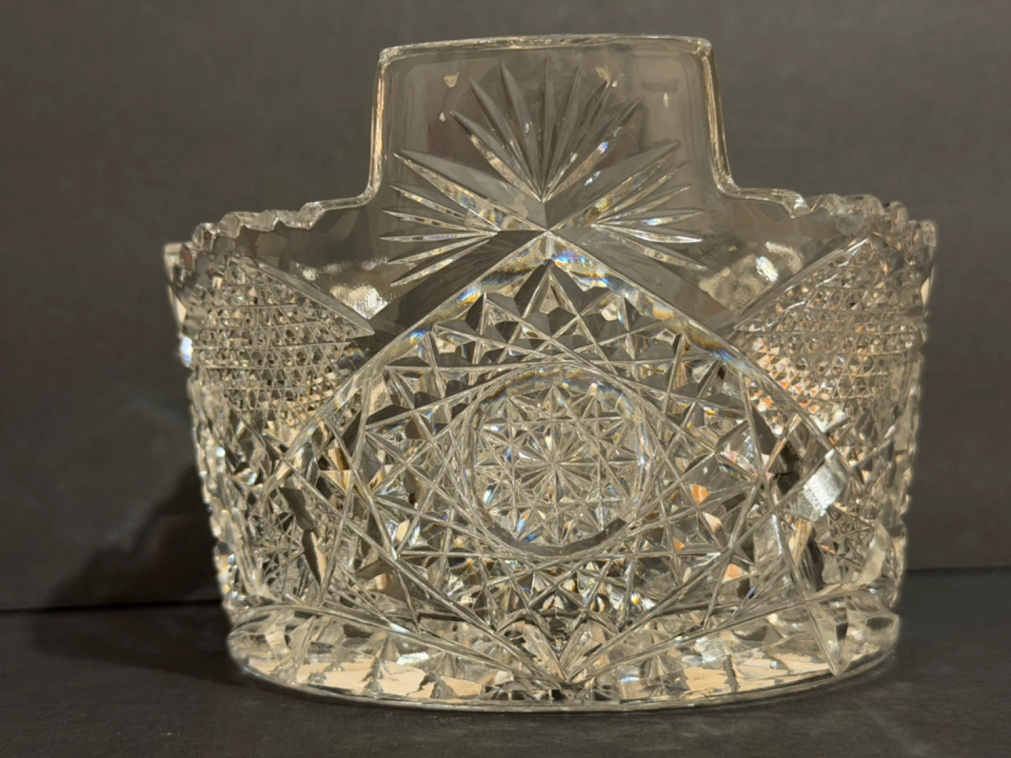 Crystal Cut Glass Bowl/ Ice Bucket - photo 3