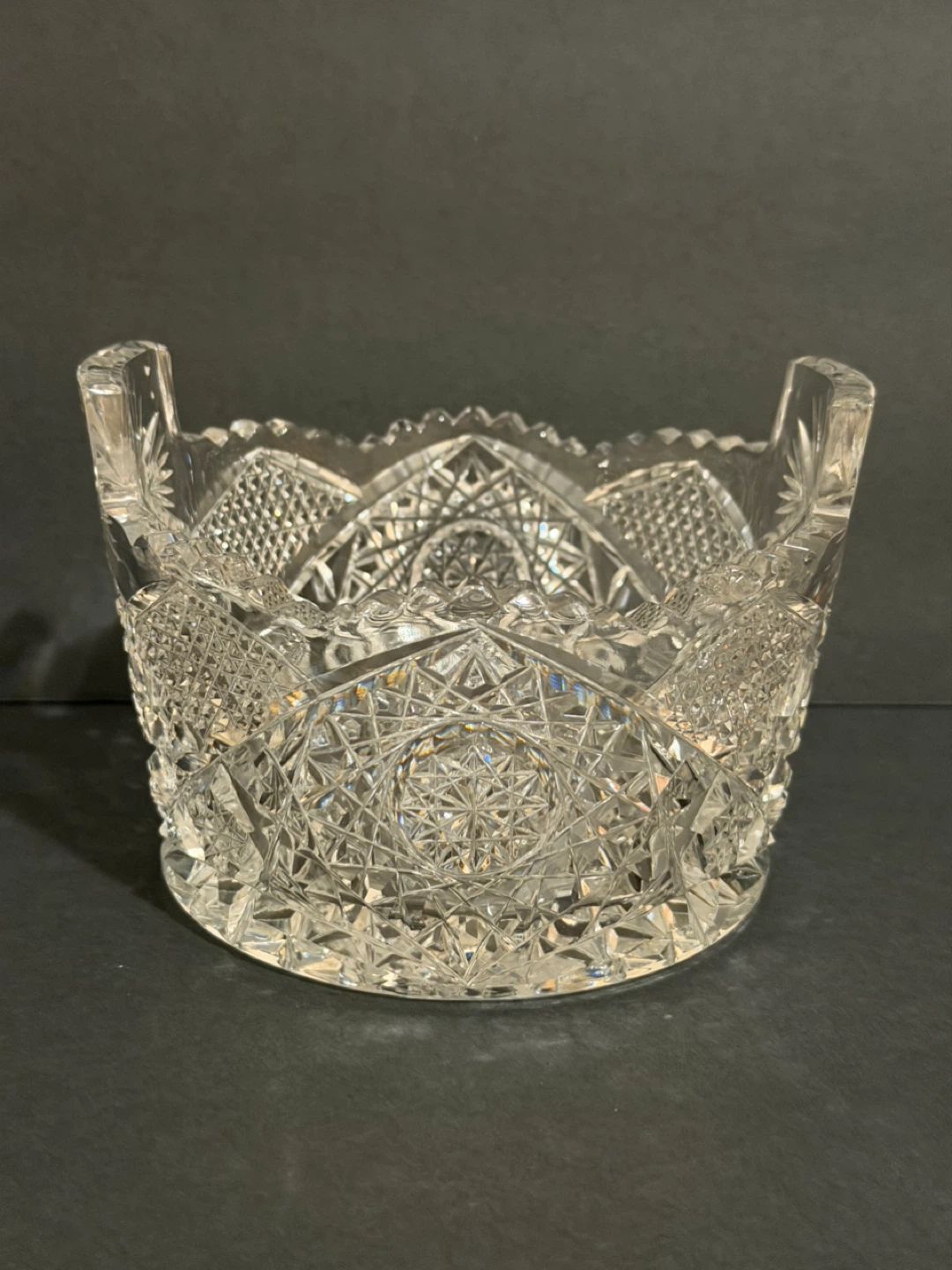 Crystal Cut Glass Bowl/ Ice Bucket