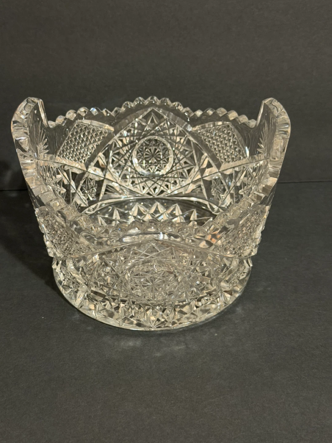 Crystal Cut Glass Bowl/ Ice Bucket - photo 2