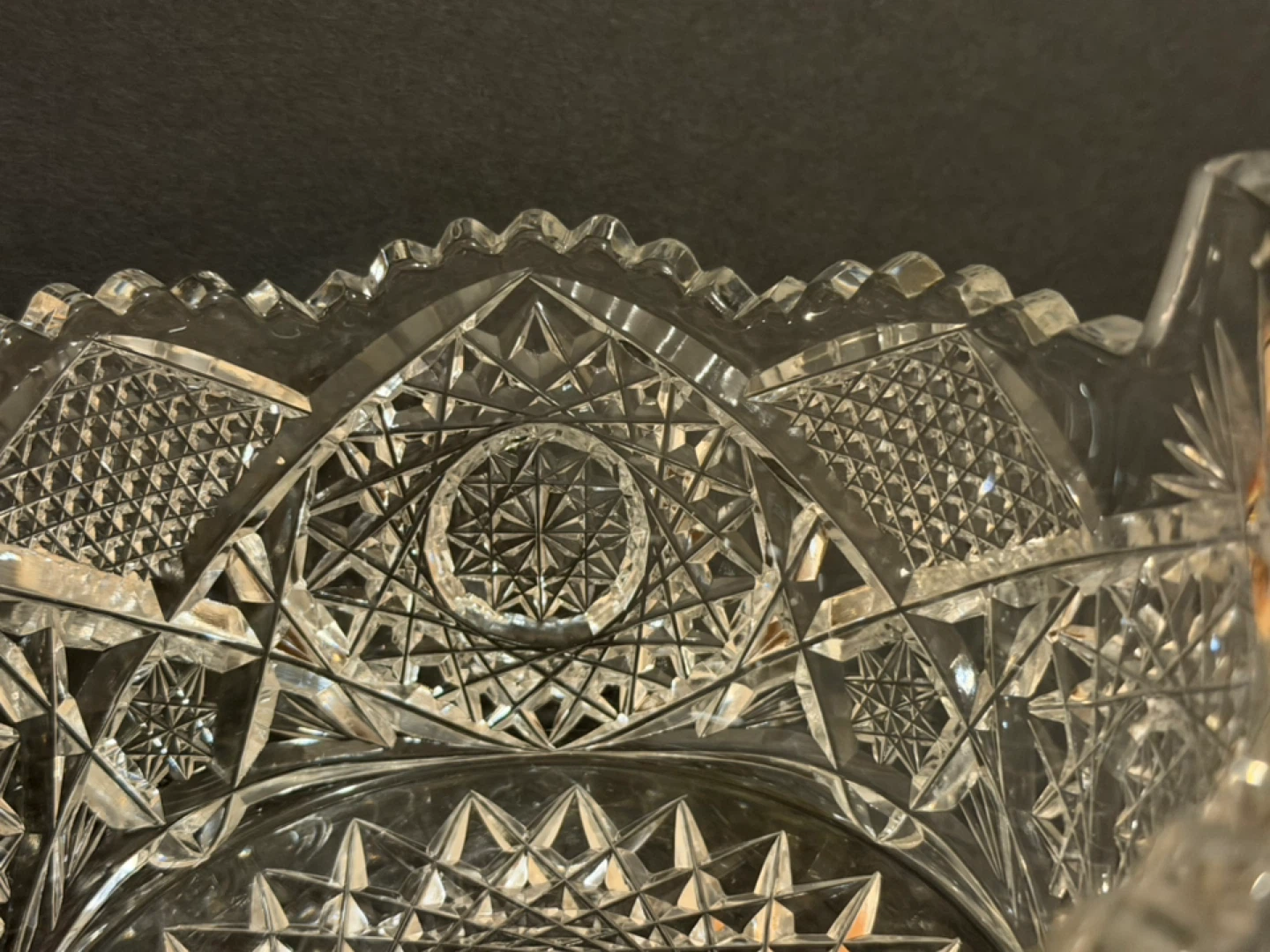 Crystal Cut Glass Bowl/ Ice Bucket - photo 5