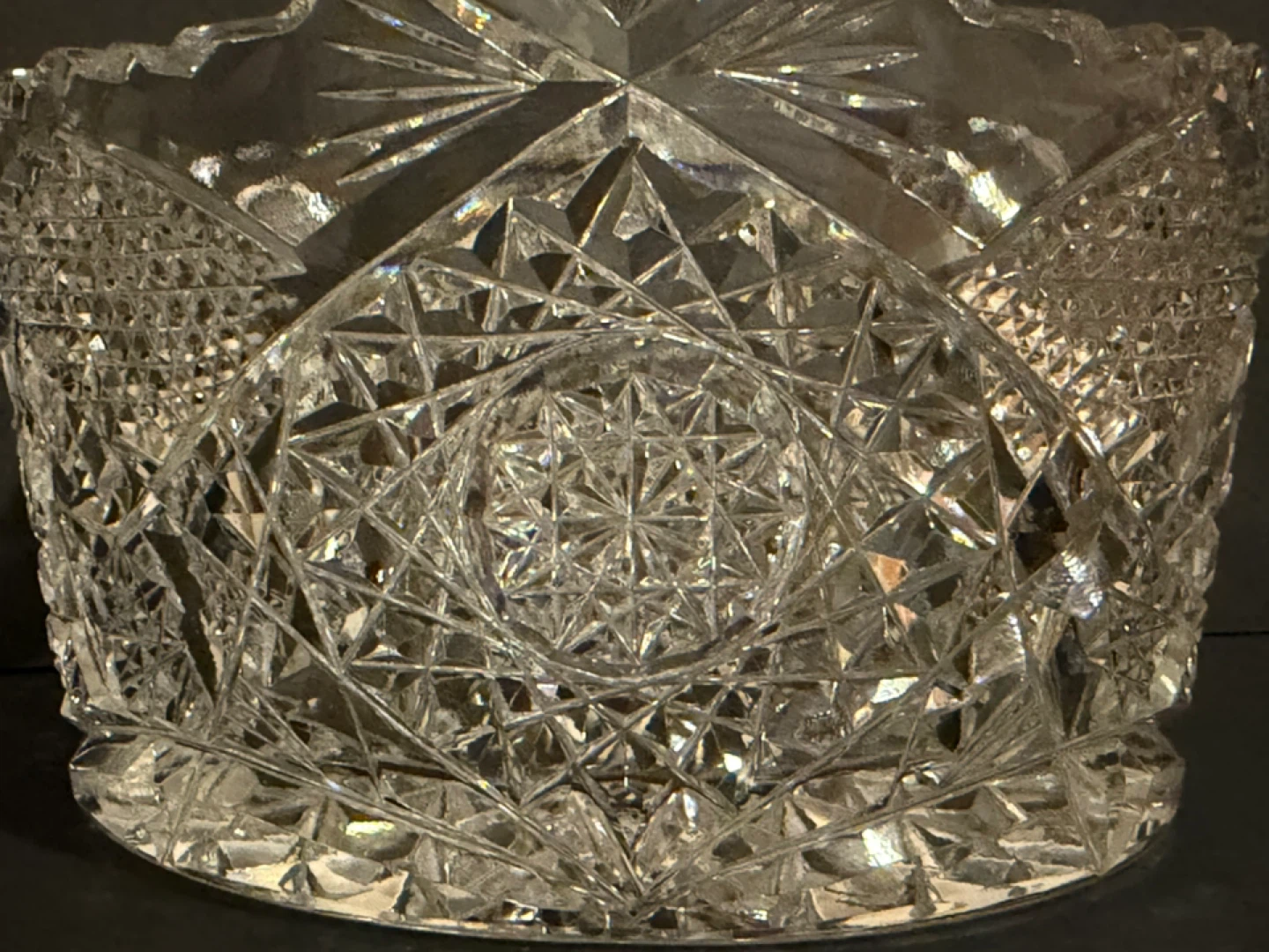 Crystal Cut Glass Bowl/ Ice Bucket - photo 4