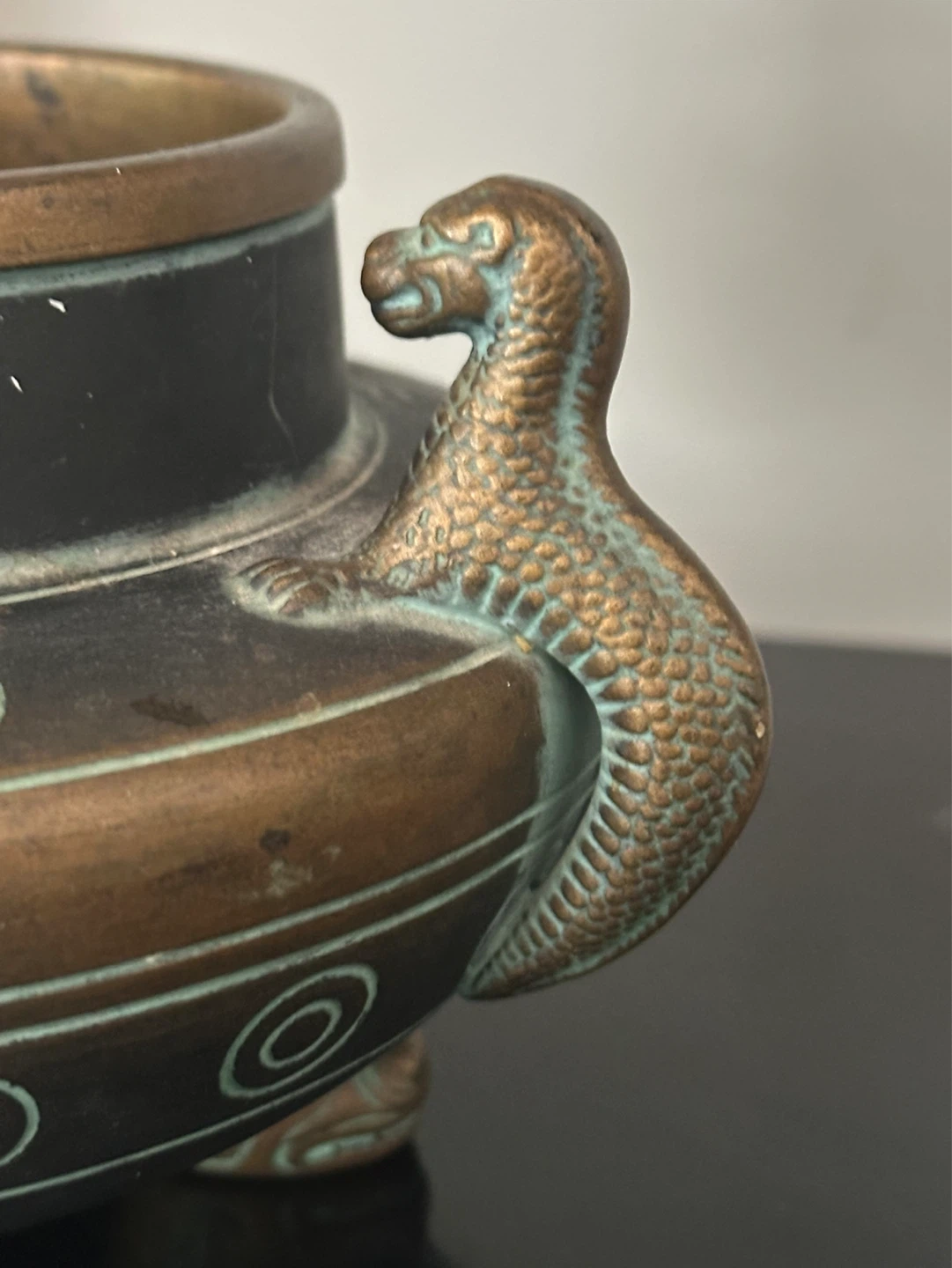 Antique Norse Pottery Footed Squat Vase #70 - photo 3