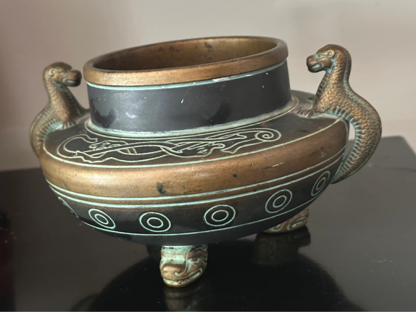 Antique Norse Pottery Footed Squat Vase #70 - photo 2