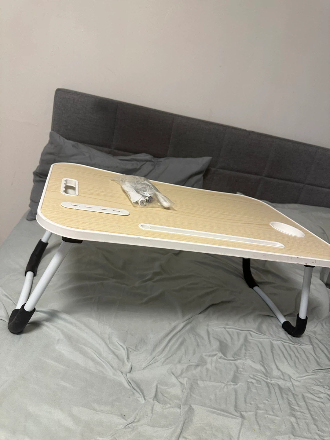 Foldable Laptop Bed Tray with USB Fan and Light - photo 2