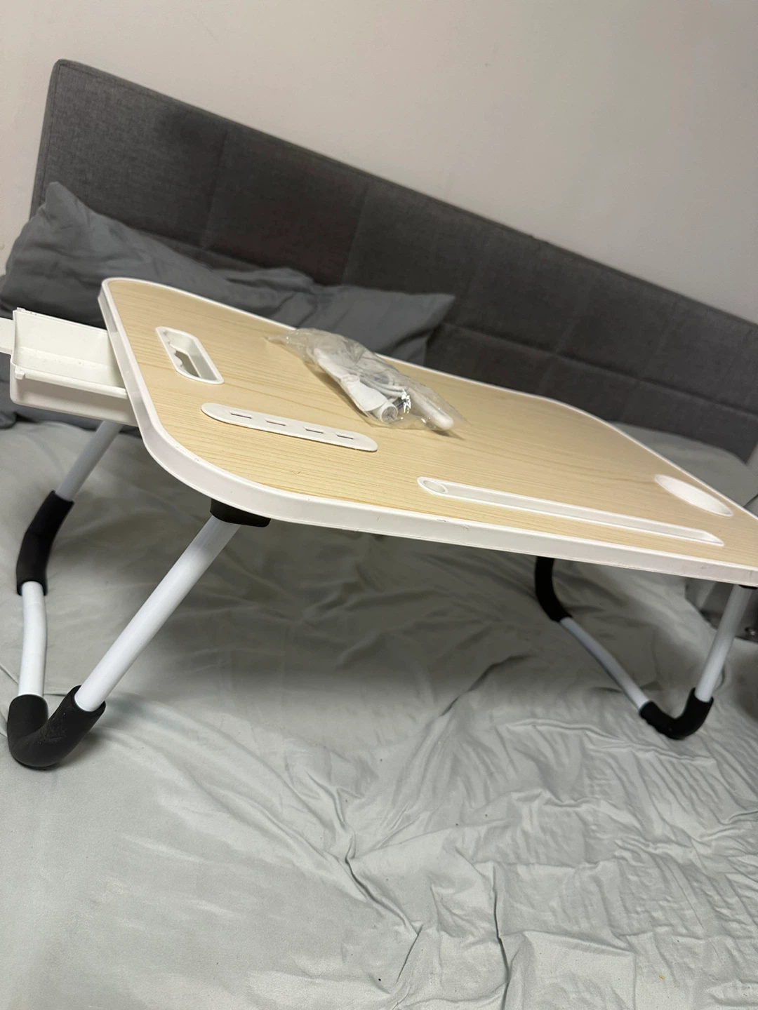 Foldable Laptop Bed Tray with USB Fan and Light - photo 4
