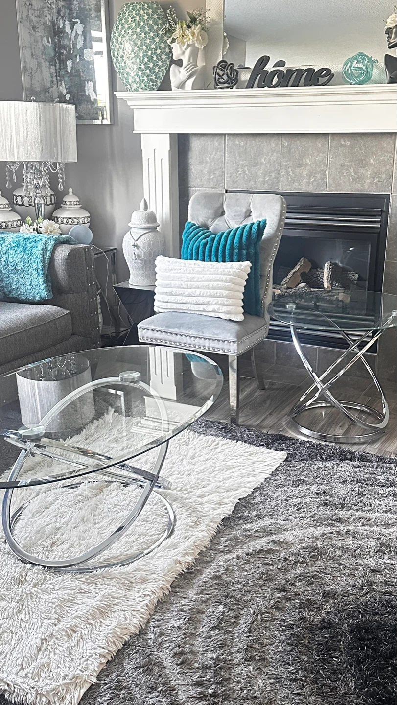 Glass Coffee Table One Side Table.. Everything Included - photo 2