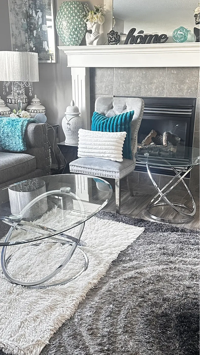 Glass Coffee Table One Side Table.. Everything Included - photo 2