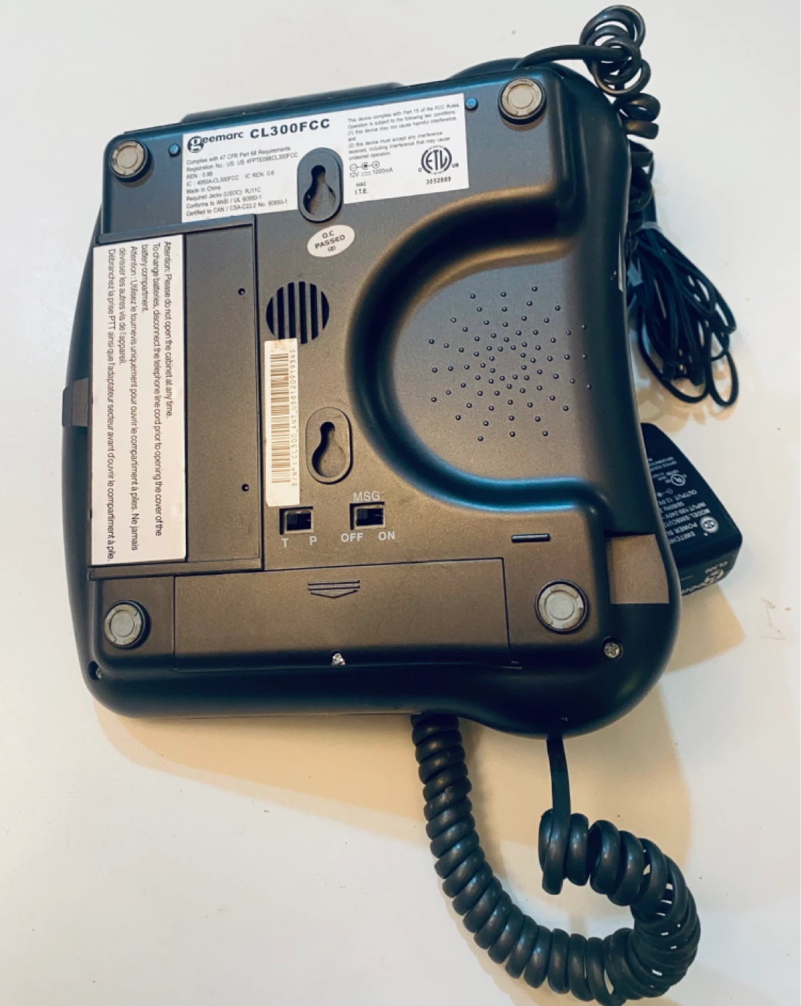 Geemarc CL300FCC Amplified Corded Phone - photo 3