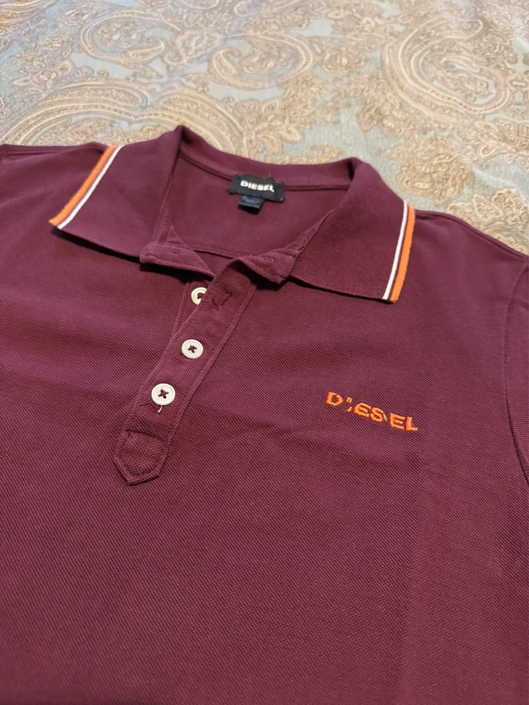 Diesel Men's Burgundy Polo Shirt (Small) - photo 2