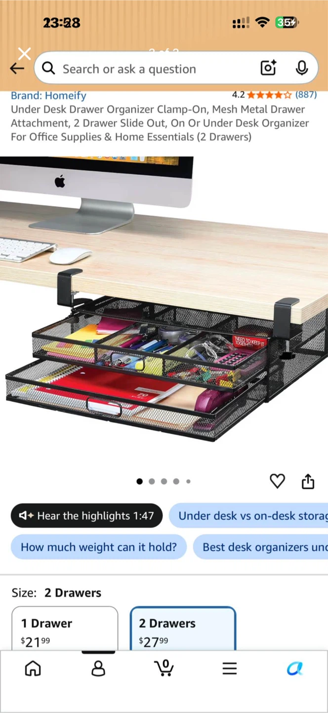 IKEA MALM Desk with Pull-Out Panel - Black-Brown - photo 3