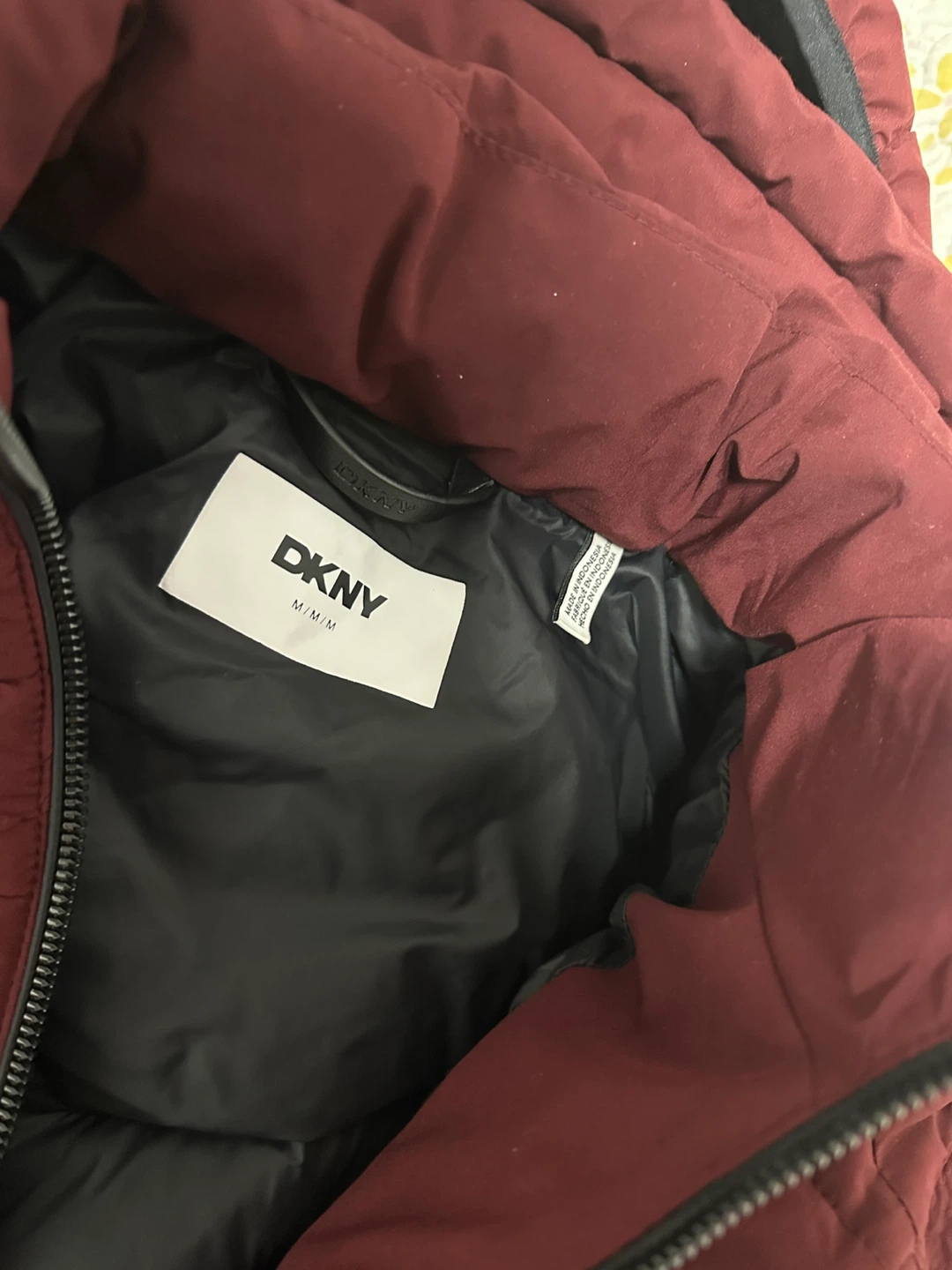 DKNY Burgundy Puffer Coat - photo 5