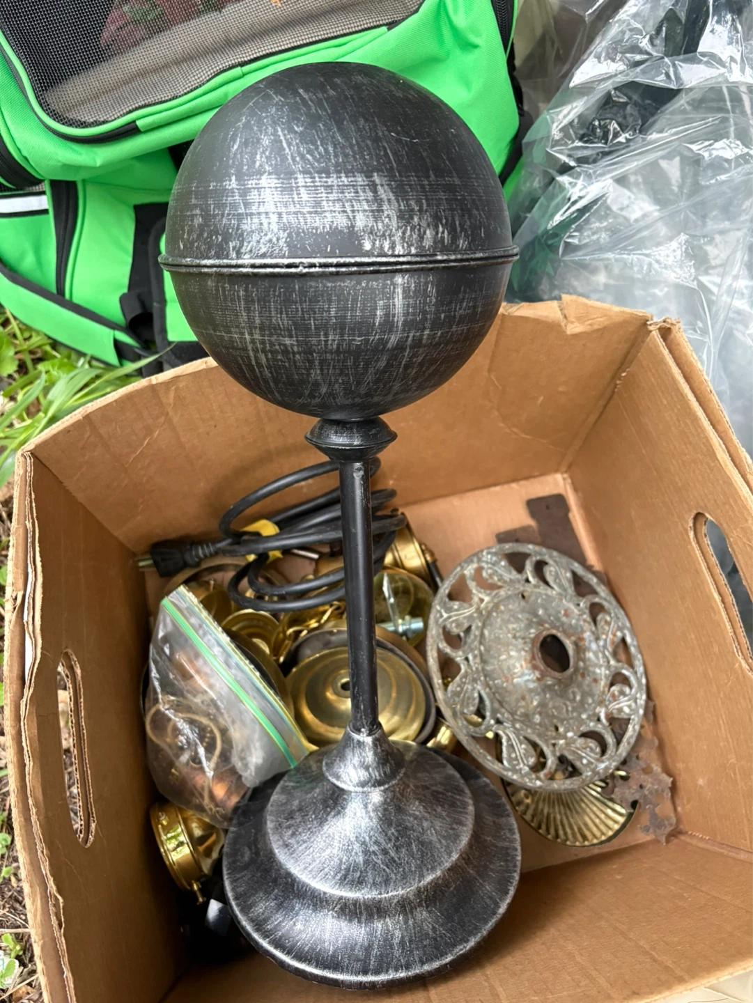 Black Decorative Sphere Lamp Accent