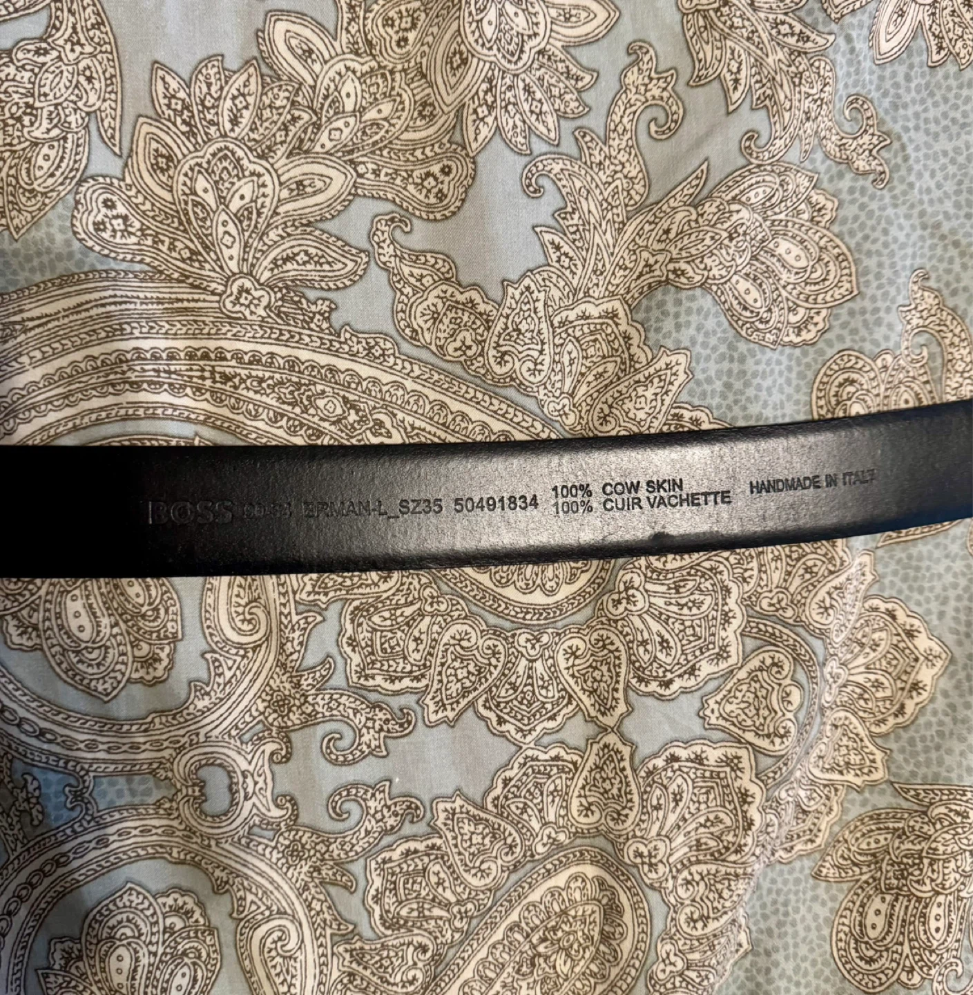 Hugo Boss Black Men's Leather Belt (Size 34) - photo 3