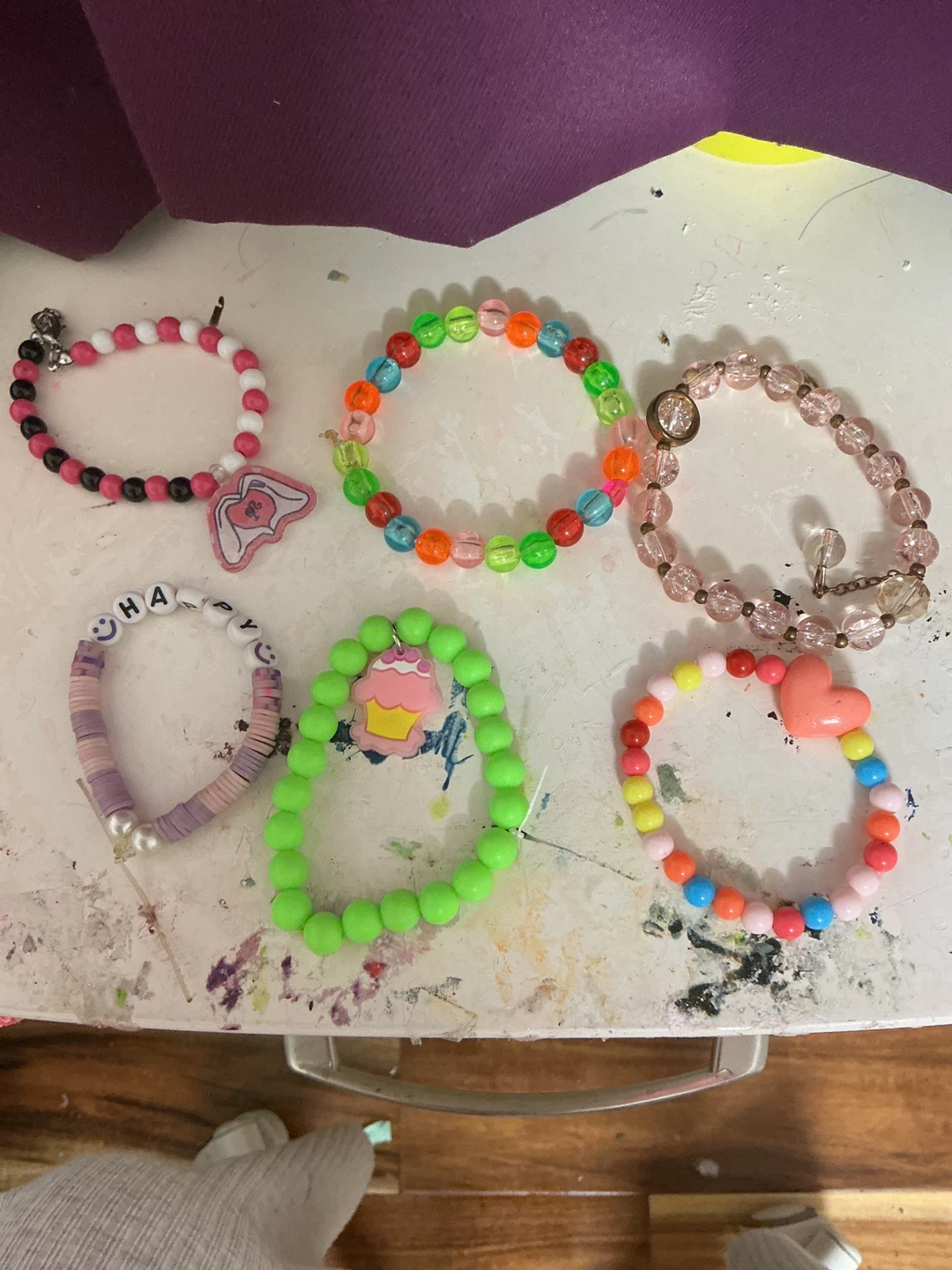 Beaded Bracelets with Charms