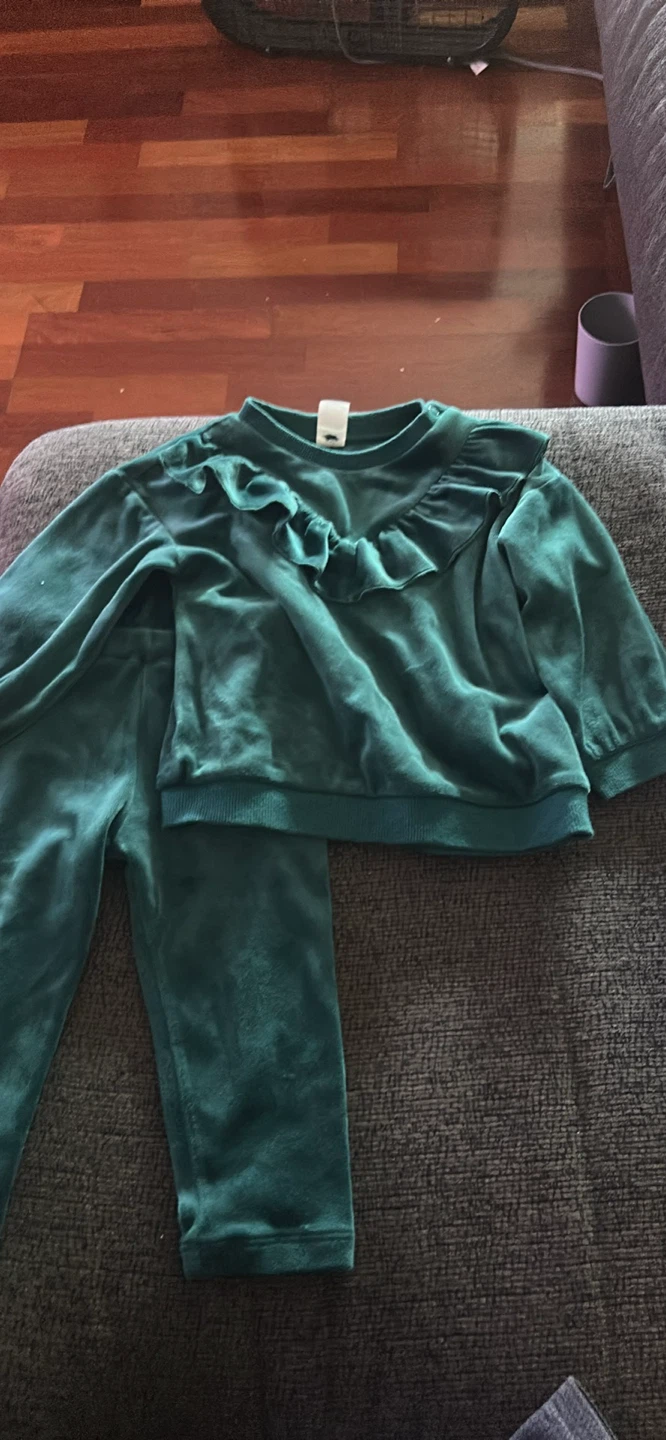 Kids Velvet Tracksuit Set Sized 12M