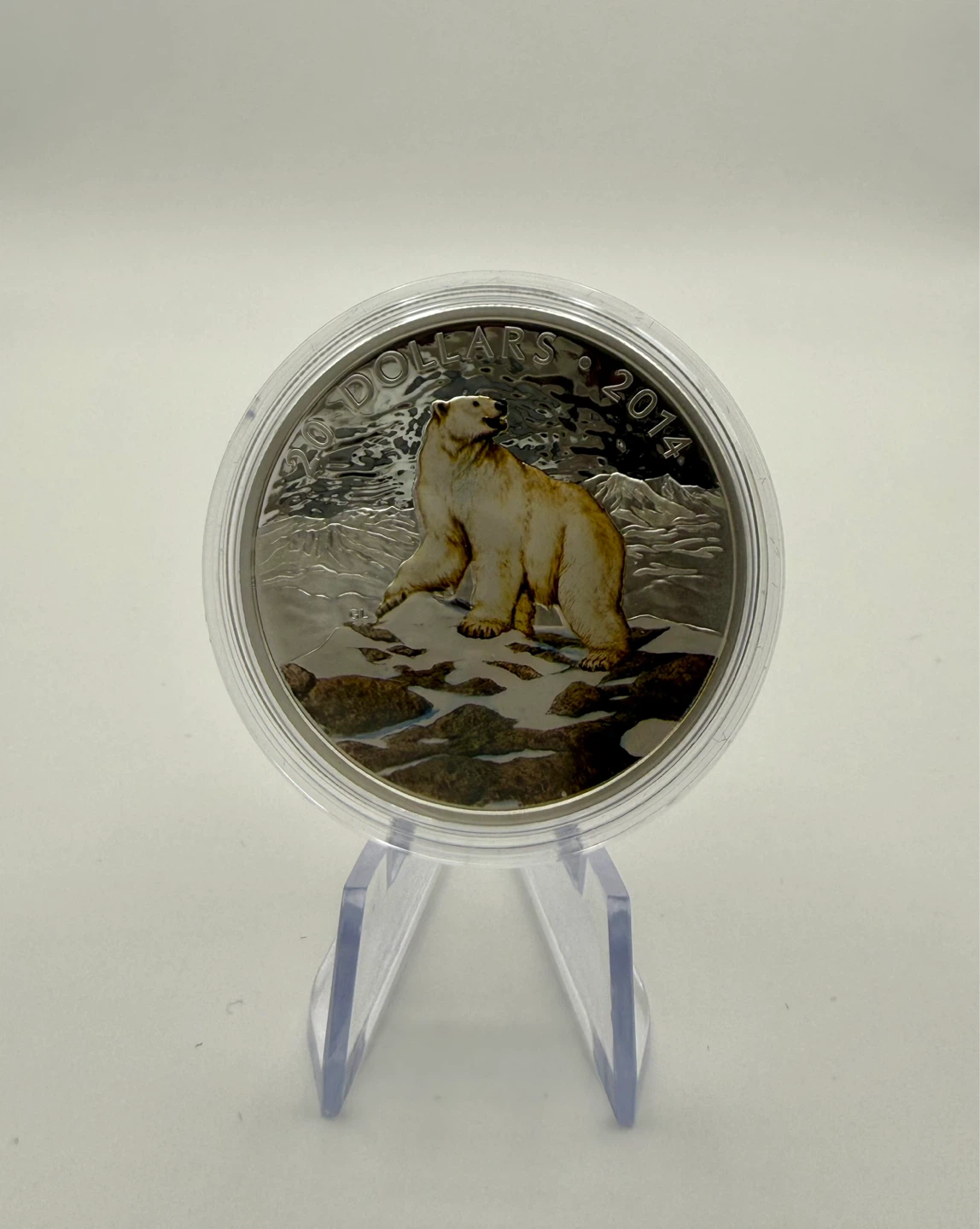 2014 Canada Colorized Polar Bear (Box, COA)