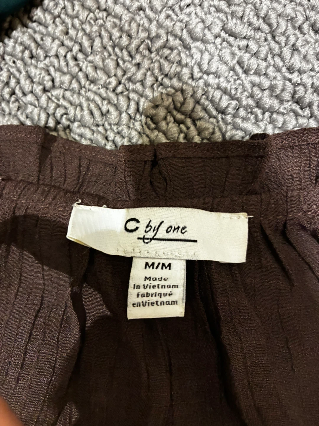 C by One Brown Gauze Tunic Top M/M - photo 2