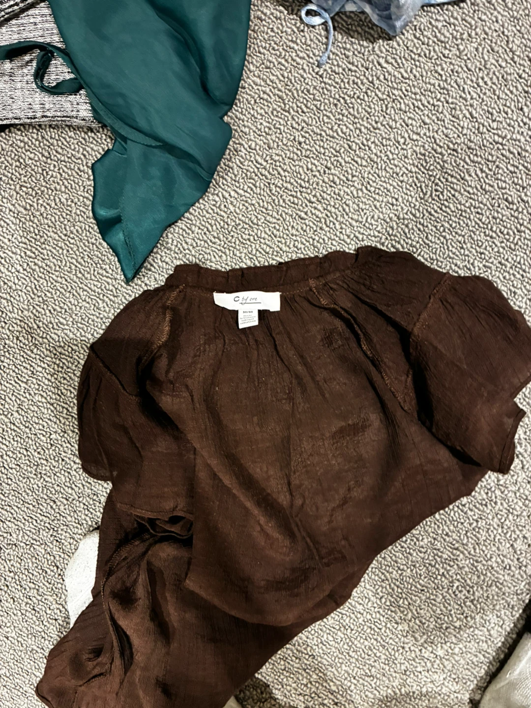 C by One Brown Gauze Tunic Top M/M - photo 3