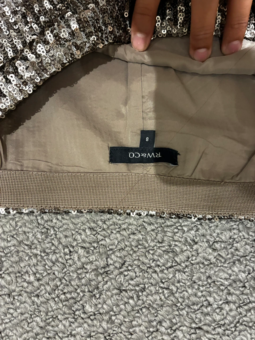 RW&CO. Sequin Mini Skirt Size 8
