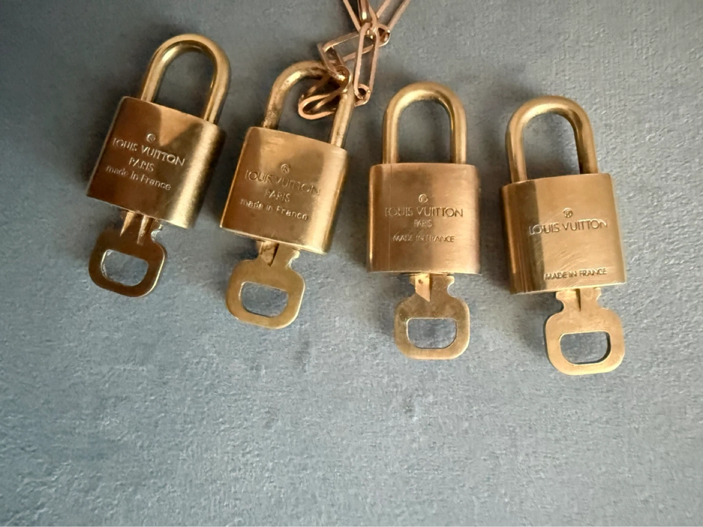 Set of 4 Louis Vuitton Padlocks with Keys - photo 2