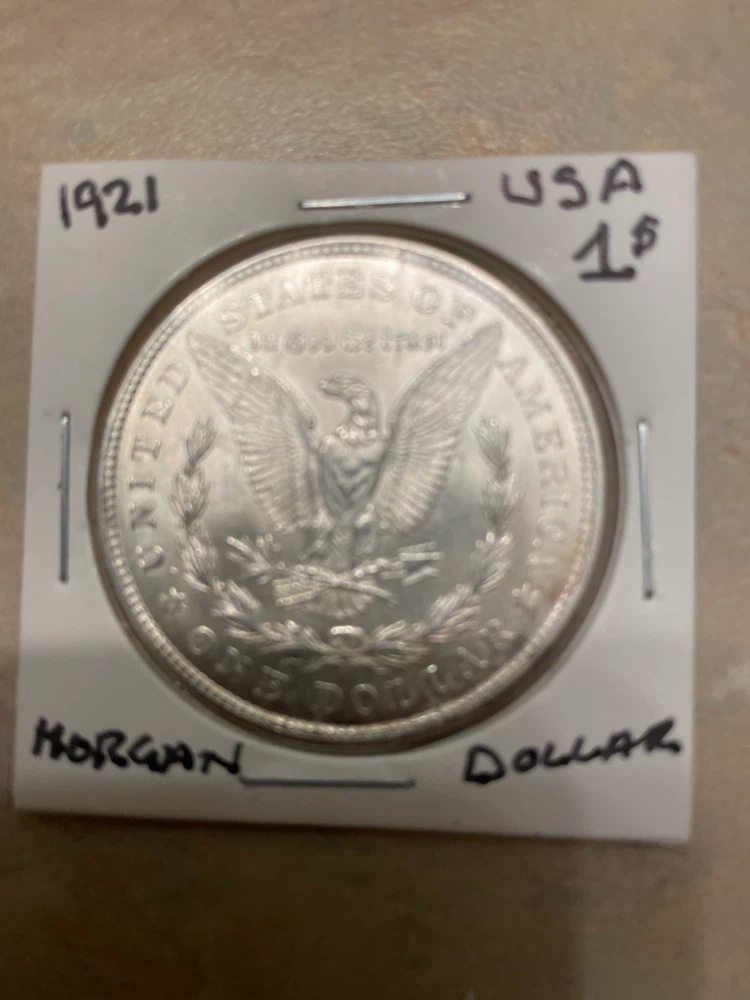 1921 Morgan Silver Dollar Coin - photo 2