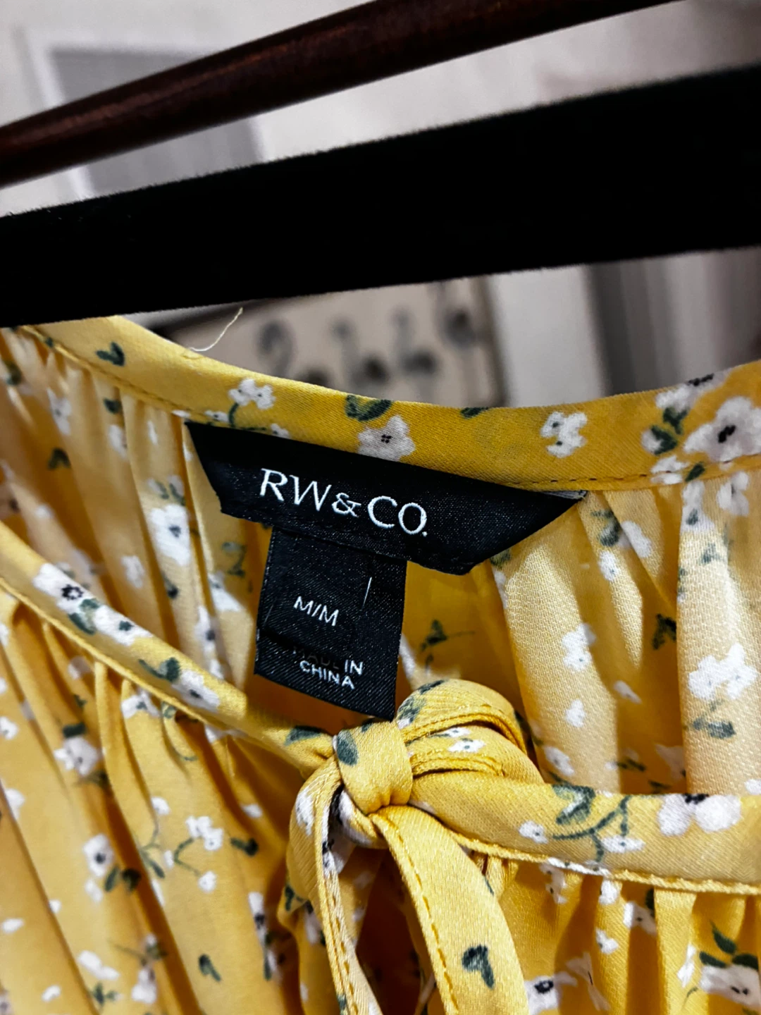 RW & CO. Yellow Floral Midi Dress - M/M