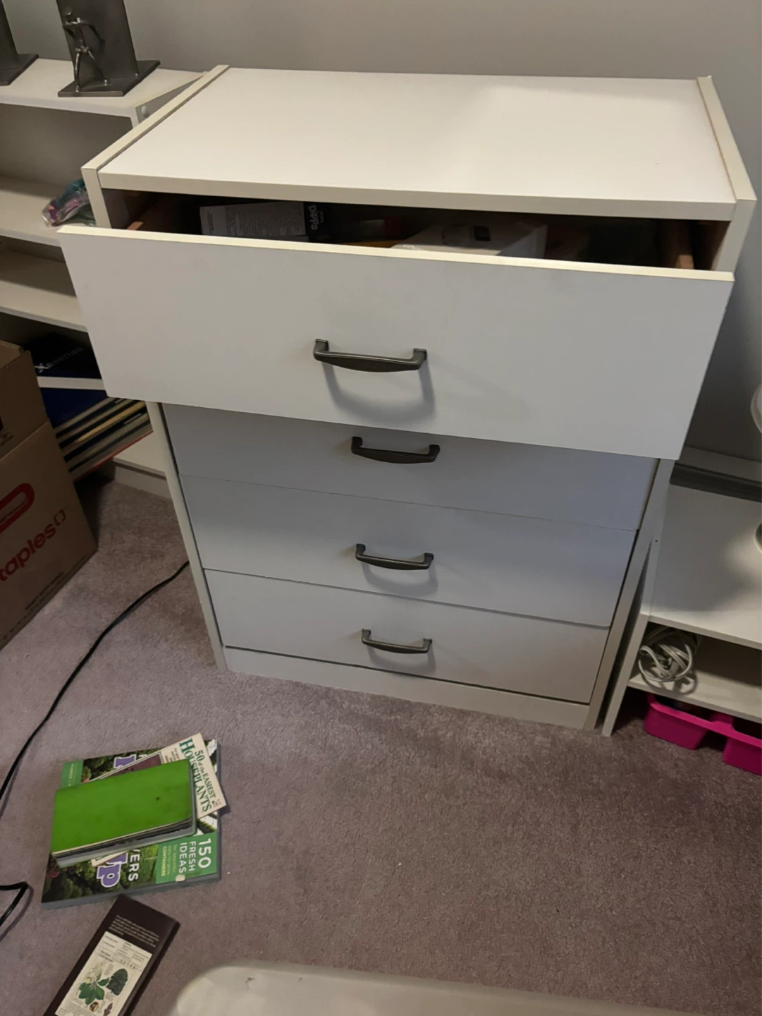White 4-Drawer Dresser - photo 2