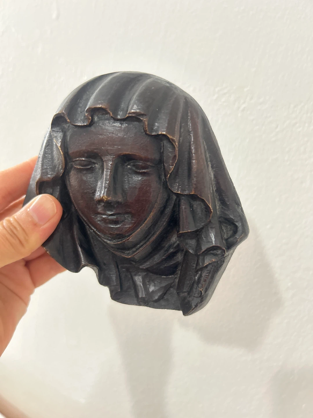 Vintage Carved Head Wall Plaque - photo 3