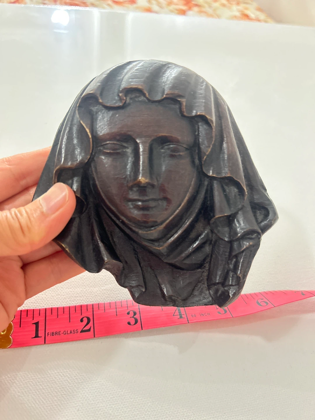 Vintage Carved Head Wall Plaque - photo 4