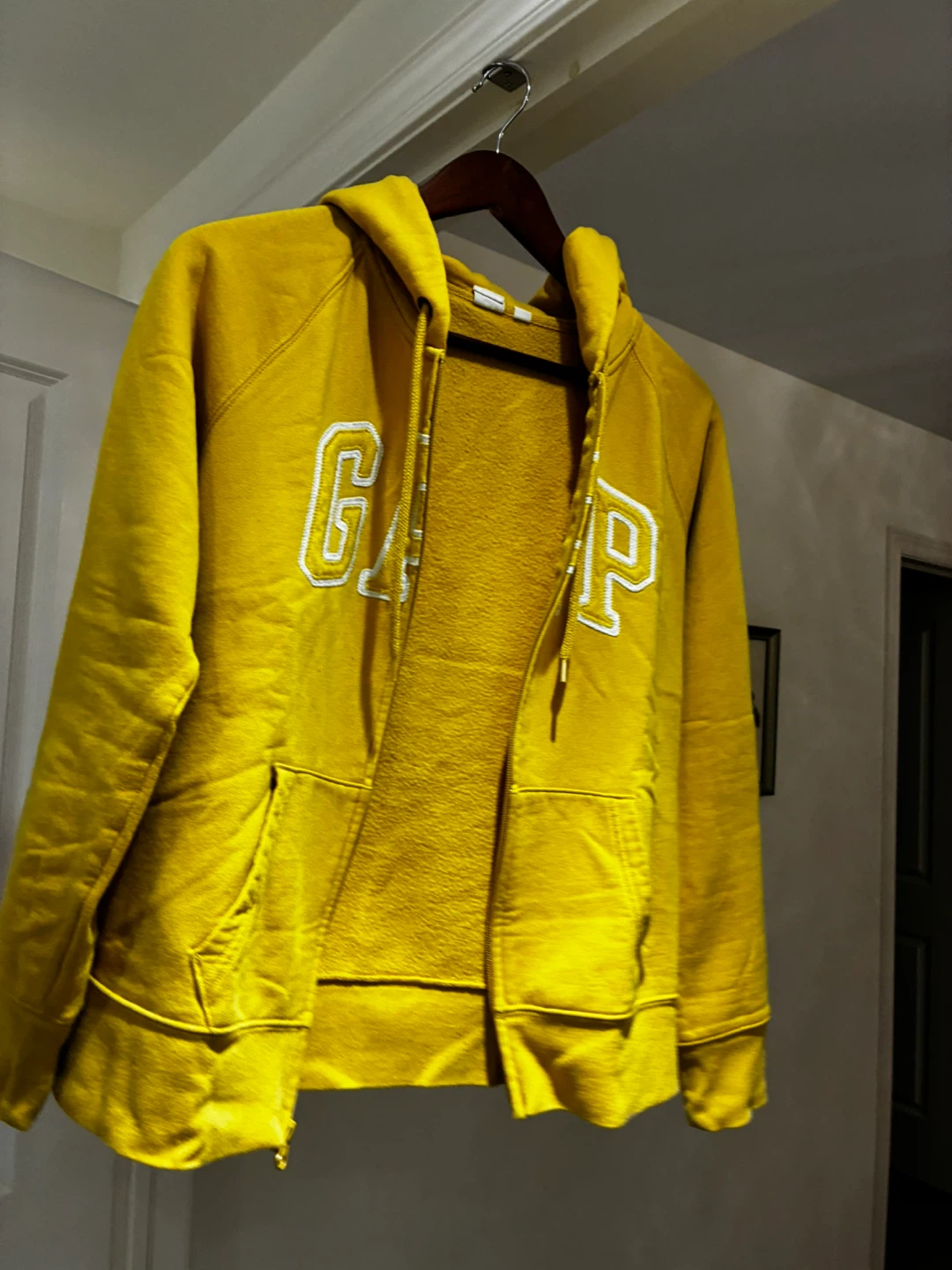 Gap Yellow Zip-Up Hoodie