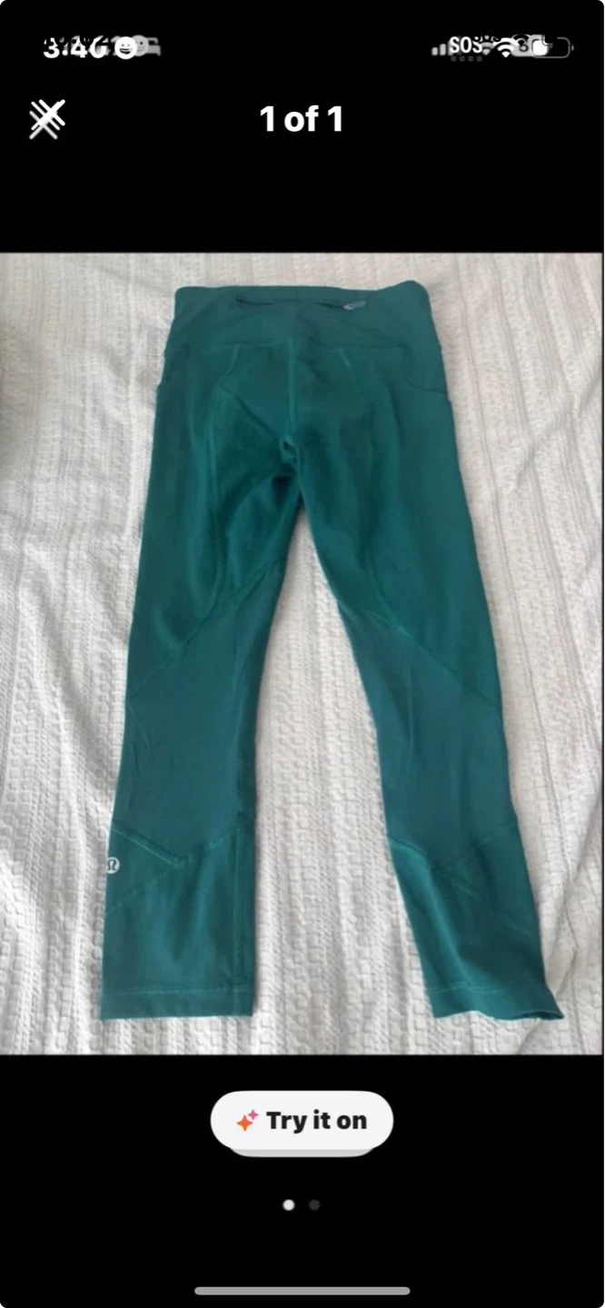 Lululemon Teal Cropped Leggings