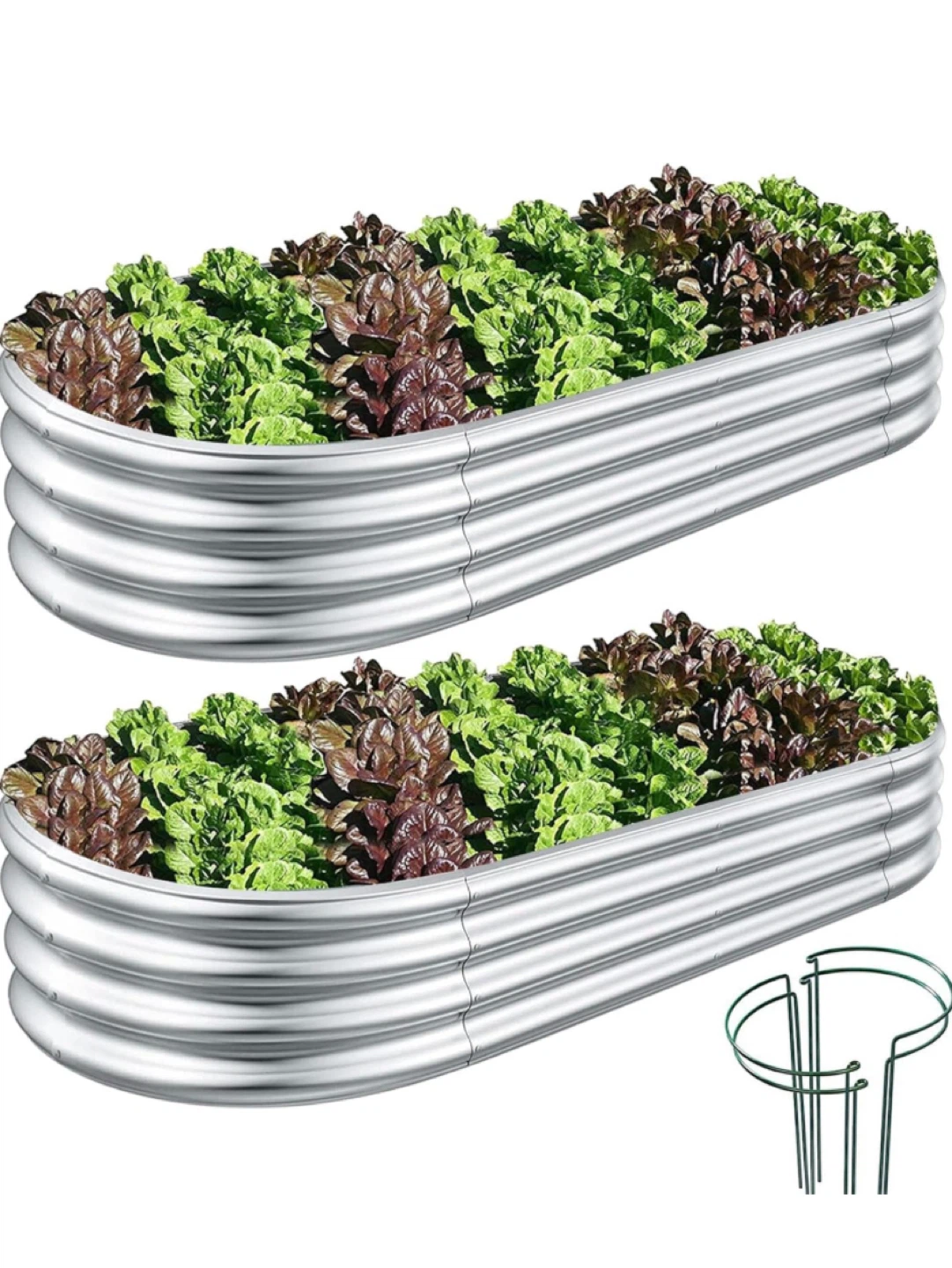 Galvanized Raised Garden Bed - Set of 2