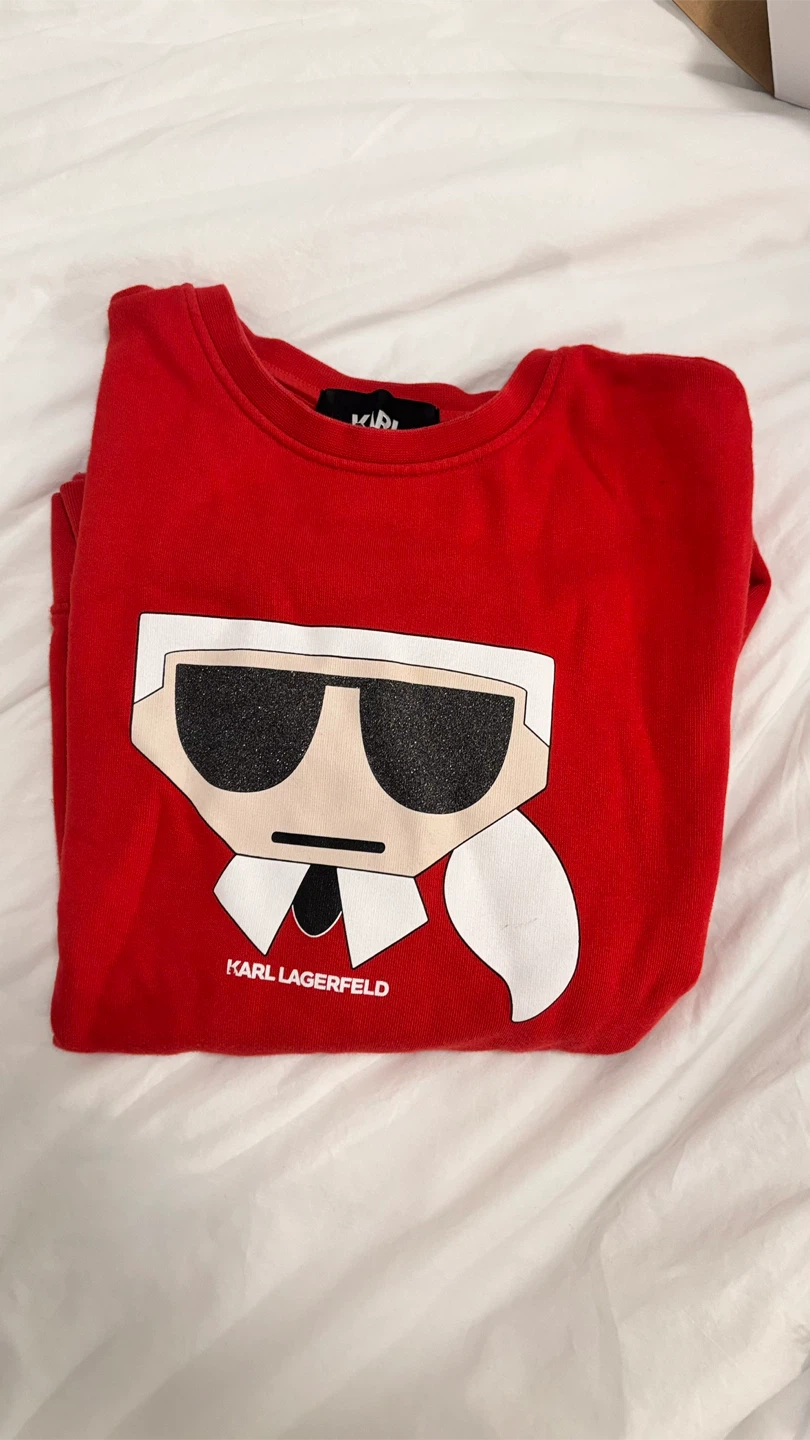 Karl Lagerfeld Red Crewneck Sweatshirt